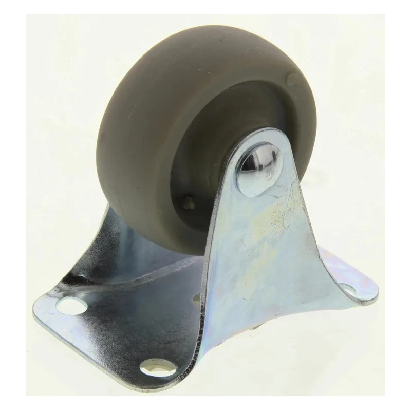 Guitel Hervieu Fixed Castor, 12 kg Capacity, 32 mm Wheel Diameter, Thermoplastic Rubber, Pressed Steel Frame 55121100