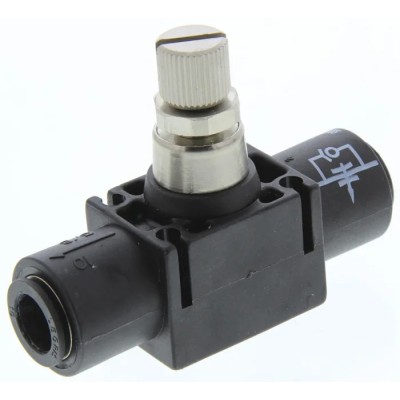Legris 7770 Series In-line Flow Controller Regulator, Inlet Female, Male, Male/Female, Outlet Male/Female 7770 10 00