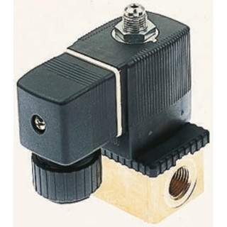Burkert Brass Bodied Solenoid Valve 3 Port Normally Closed 230V AC 125339