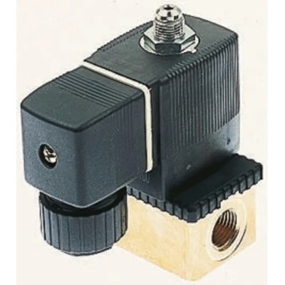 Burkert Brass Bodied Solenoid Valve 3 Port Normally Closed 230V AC 125339