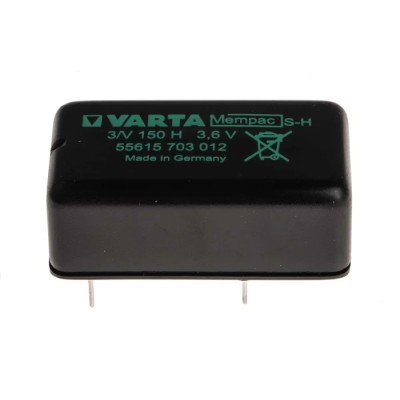 Varta 3.6 V NiMH Rechargeable Button Batteries 150 mAh PCB Pins 10 mm Height 55615703012
