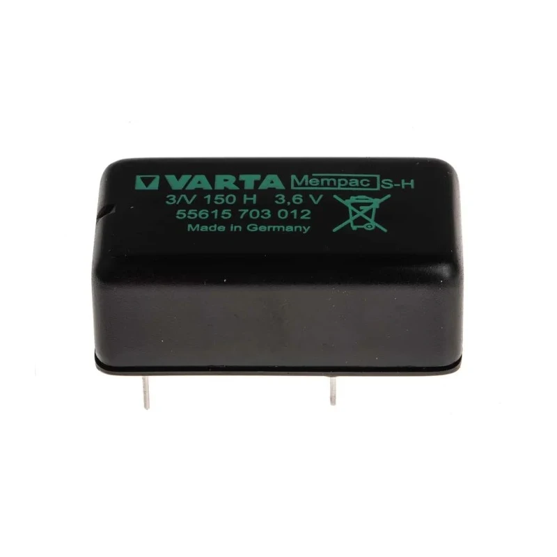 Varta 3.6 V NiMH Rechargeable Button Batteries 150 mAh PCB Pins 10 mm Height 55615703012