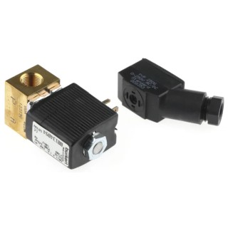 Burkert 2 Port Normally Closed Solenoid Valve Brass Body 230V AC 6011 Series 134094