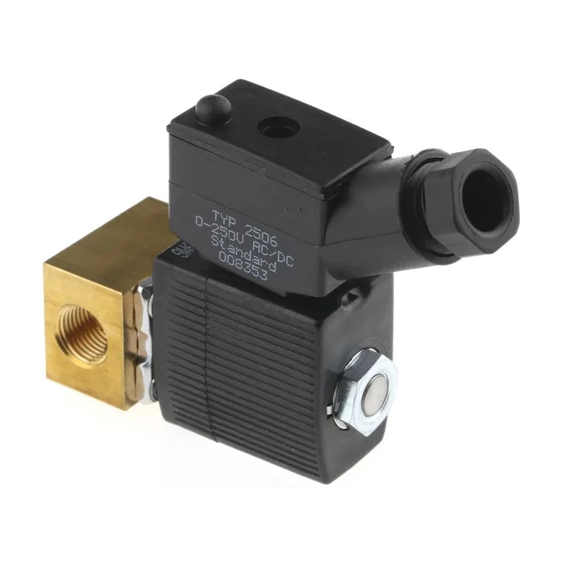 Burkert 2 Port Normally Closed Solenoid Valve Brass Body 230V AC 6011 Series 134094