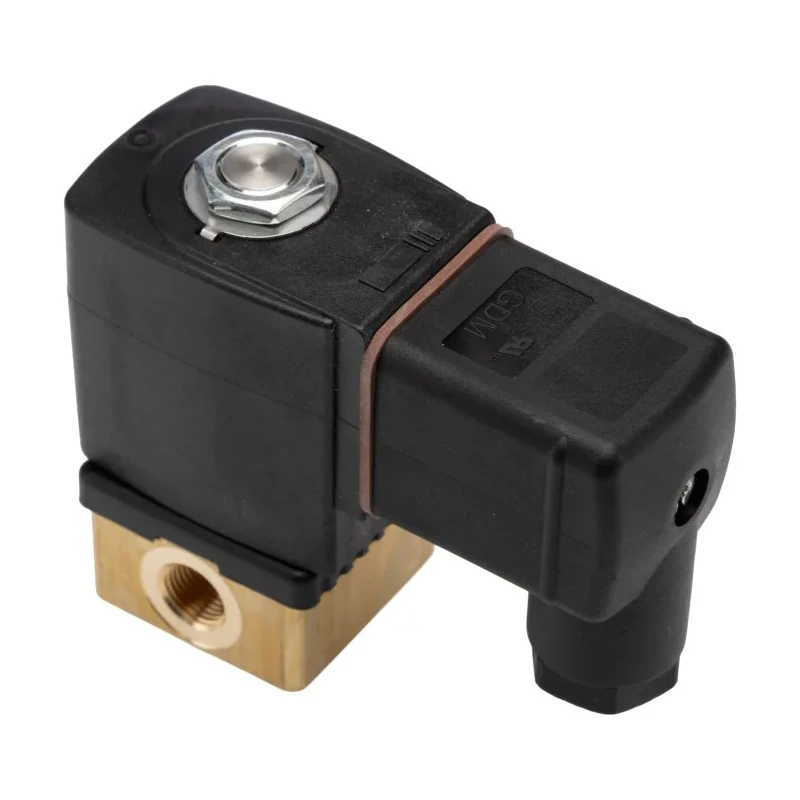 Burkert Compact Brass Body 2 Port Normally Closed Solenoid Valve 134243, 230V AC, 16 bar, 3.18 mm Ports 134243