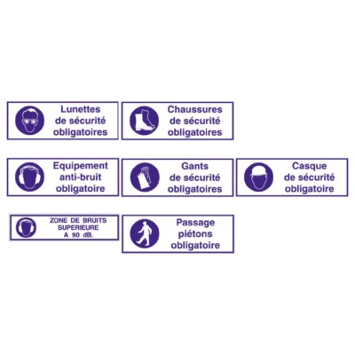 Brady Polyethylene Terephthalate Mandatory Sign Chaussures de sécurité obligatoires STF 373-297X105-B7541 (BRANDED)