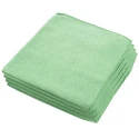 WYPALL Wypall Green Microfibre Cloths for Glass and Mirror Cleaning Dry Use Bag of 6 Per Pack 400 x 400 mm 8396