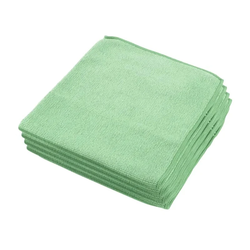 WYPALL Wypall Green Microfibre Cloths for Glass and Mirror Cleaning Dry Use Bag of 6 Per Pack 400 x 400 mm 8396