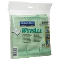 WYPALL Wypall Green Microfibre Cloths for Glass and Mirror Cleaning Dry Use Bag of 6 Per Pack 400 x 400 mm 8396