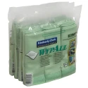 WYPALL Wypall Green Microfibre Cloths for Glass and Mirror Cleaning Dry Use Bag of 6 Per Pack 400 x 400 mm 8396
