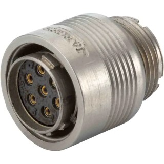 Jaeger Circular Connector, 3 Contacts, Miniature Cable Socket, Female, IP65, Aluminium Housing, Push Pull 5302 320 06