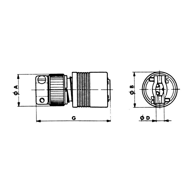 Jaeger Circular Connector, 3 Contacts, Miniature Cable Socket, Female, IP65, Aluminium Housing, Push Pull 5302 320 06