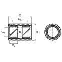 Ewellix Makers in Motion LPAR 12 Linear Plain Bearing 32mm Length 3350N Static Load Rating LPAR 12