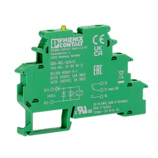 Phoenix Contact DIN Rail Interface Relay 24V dc Coil 6A SPDT 2964500