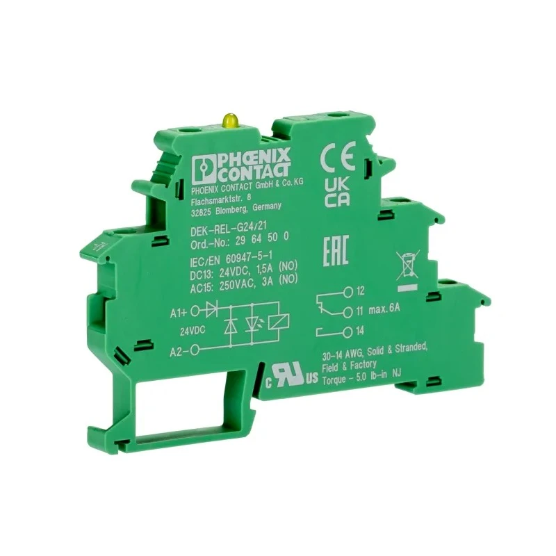 Phoenix Contact DIN Rail Interface Relay 24V dc Coil 6A SPDT 2964500