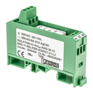 Phoenix Contact DIN Rail Interface Relay, 230V ac Coil, 6A Switching Current, DPDT 2940430