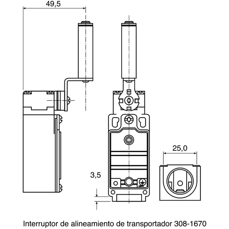 Honeywell Technologies GLC Series Rotary Lever Limit Switch 1 NC/1 NO IP66 Die Cast Zinc Housing 240V AC 6A 