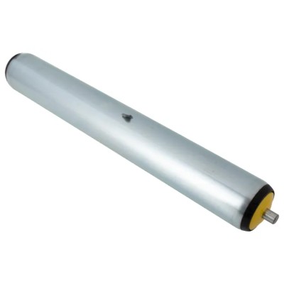 Interroll Zinc Plated Round Conveyor Roller 50 mm Diameter x 350 mm Length, Steel Spindle 10 mm, Overall 17X2JAAJAC - 350