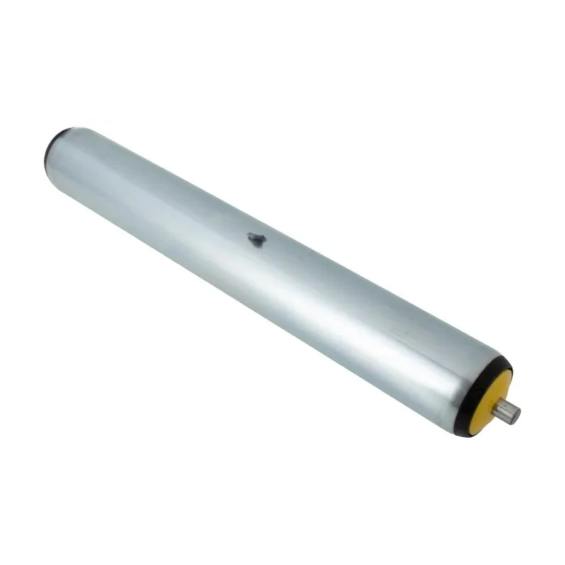Interroll Zinc Plated Round Conveyor Roller 50 mm Diameter x 350 mm Length, Steel Spindle 10 mm, Overall 17X2JAAJAC - 350