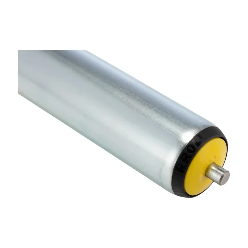Interroll Zinc Plated Round Conveyor Roller 50 mm Diameter x 350 mm Length, Steel Spindle 10 mm, Overall 17X2JAAJAC - 350