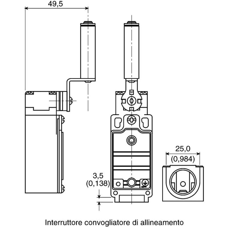 Honeywell Technologies GLC Series Rotary Lever Limit Switch 1 NC/1 NO IP66 Die Cast Zinc Housing 240V AC 6A 