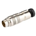 binder Circular Connector 12 Contacts Cable Miniature Plug Male IP67 423 Series 99.5629.15.12