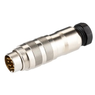 binder Circular Connector 12 Contacts Cable Miniature Plug Male IP67 423 Series 99.5629.15.12
