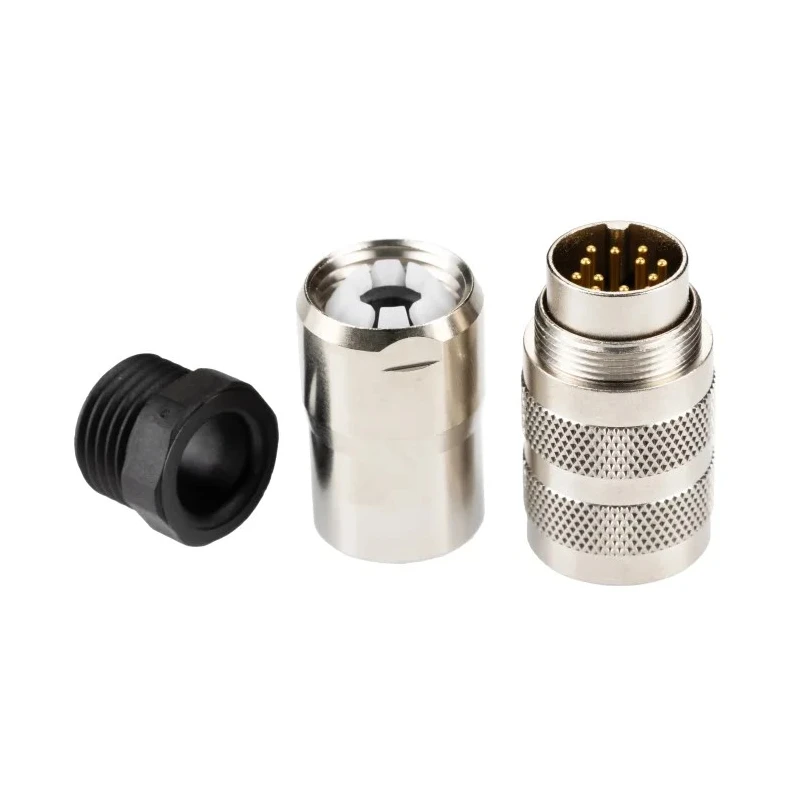 binder Circular Connector 12 Contacts Cable Miniature Plug Male IP67 423 Series 99.5629.15.12