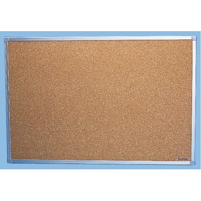 Planorga Brown Cork Notice Board 900mm Height 1.2m Width Aluminium Frame 16054