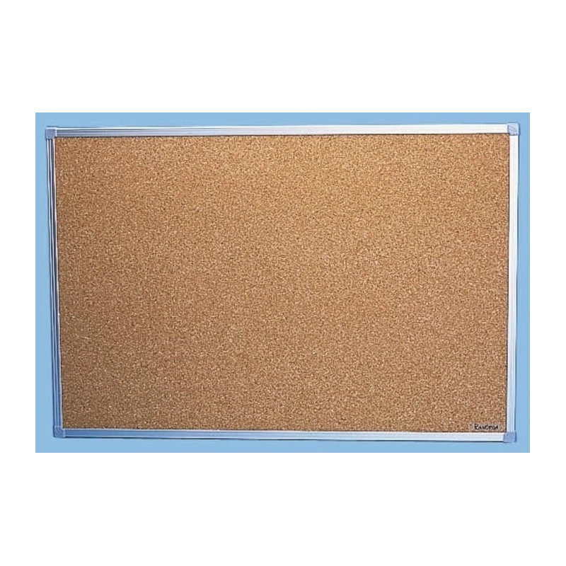 Planorga Brown Cork Notice Board 900mm Height 1.2m Width Aluminium Frame 16054