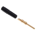 Staubli Black Male Test Plug, 1 mm Connector, Solder Termination, 30 V, 60 V DC, 6 A, Gold Plated 22.2070-21 22.1007