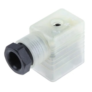 Hirschmann GML 2P+E DIN 43650 B Solenoid Valve Connector Indicator Light, 24 V ac, 24 V 933571100 GML 209 NJ LED 24 YE black
