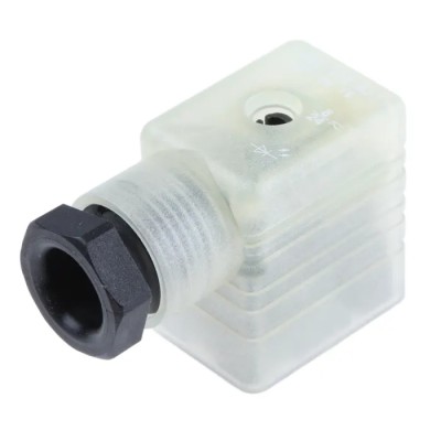 Hirschmann GML 2P+E DIN 43650 B Solenoid Valve Connector Indicator Light, 24 V ac, 24 V 933571100 GML 209 NJ LED 24 YE black