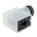 Hirschmann GML 2P+E DIN 43650 B Solenoid Valve Connector Indicator Light, 24 V ac, 24 V 933571100 GML 209 NJ LED 24 YE black