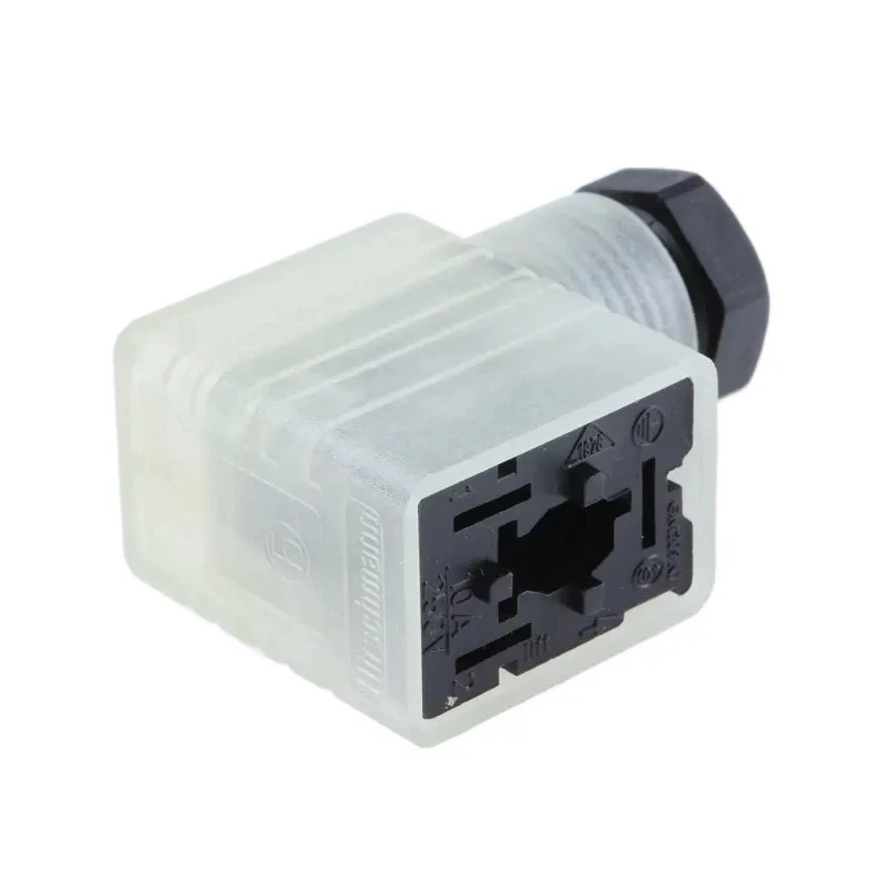 Hirschmann GML 2P+E DIN 43650 B Solenoid Valve Connector Indicator Light, 24 V ac, 24 V 933571100 GML 209 NJ LED 24 YE black