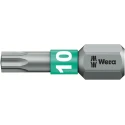 Wera Screwdriver Bit, 6.35 mm Hex Drive, T10 Tip, Chrome Plated Stainless Steel 05066120001
