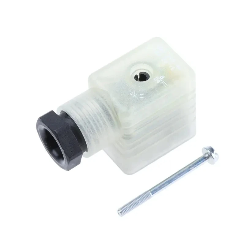 Hirschmann GML 2P+E DIN 43650 B Solenoid Valve Connector Indicator Light, 24 V ac, 24 V 933571100 GML 209 NJ LED 24 YE black