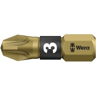 Wera Screwdriver Bit 1/4" Hex Drive, PZ3 Size, 25mm Overall Length 05056210001