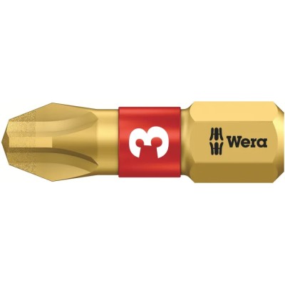 Wera Screwdriver Bit Diamond Tipped 25 mm Drive Size PH3 Tip 1-Piece 05056404001