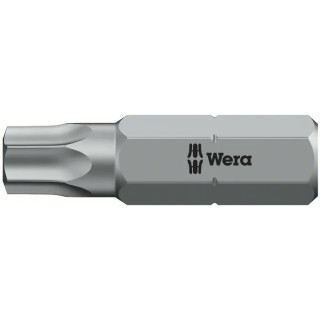 Wera Screwdriver Bit T30, 6.35 mm Hex Drive, 25 mm Overall Length 05066525001