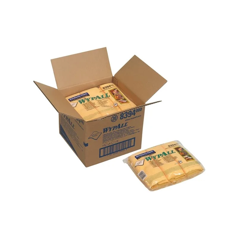 WYPALL Yellow Microfibre Cloths for Surface Cleaning, Dry Use, Repeat Use, 400 x 400 mm, Bag of 6 8394