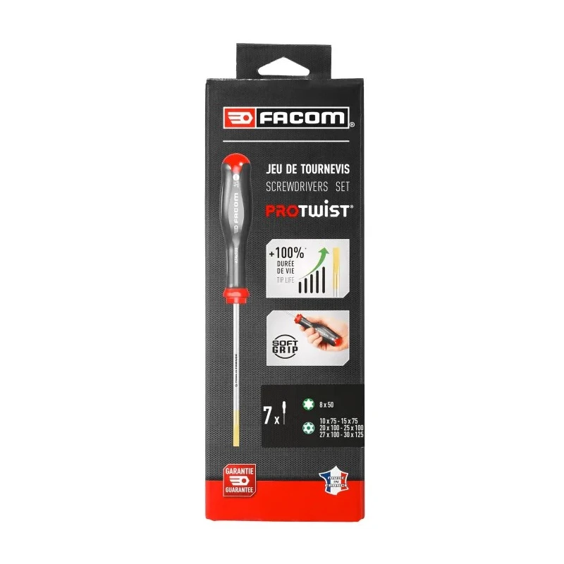 Facom PROTWIST RESISTORX® 7-Piece Torx, Torx BO Standard Screwdriver Set ATXR.J7PB