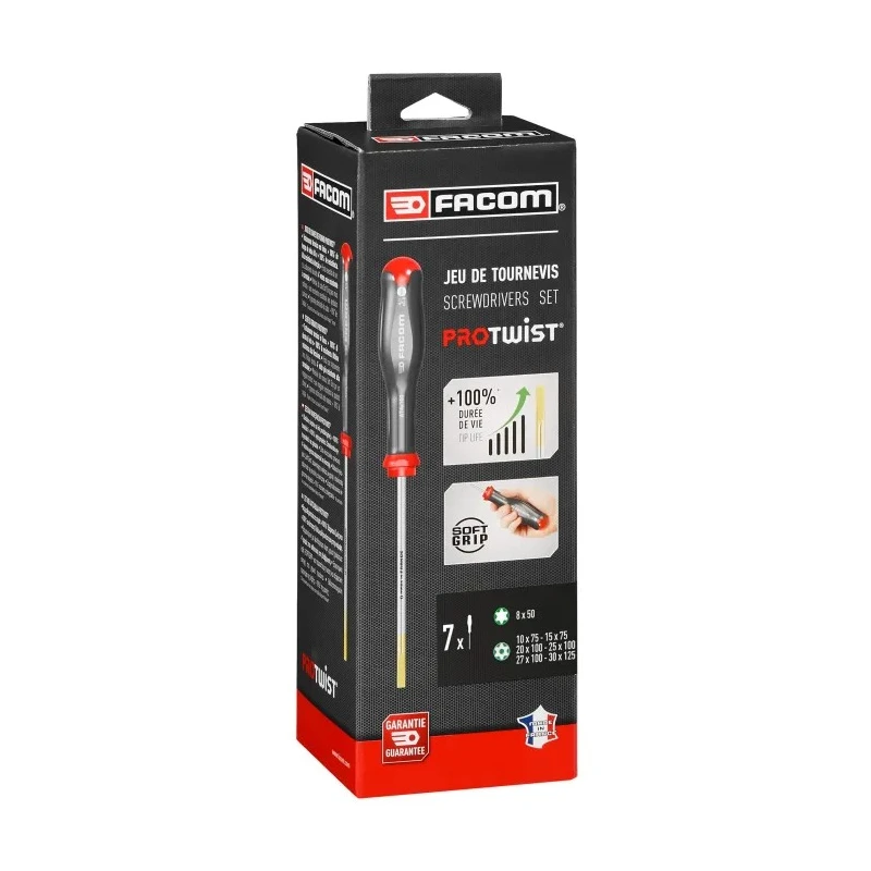 Facom PROTWIST RESISTORX® 7-Piece Torx, Torx BO Standard Screwdriver Set ATXR.J7PB