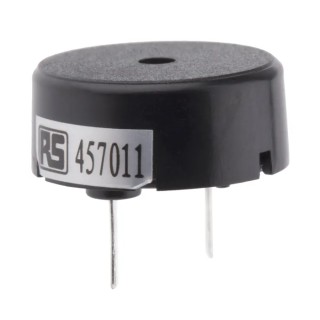 RS PRO Through Hole Continuous External 7 mm Piezo Buzzer Component 1 V ac Min 30V ac Max 78 dB 457-011