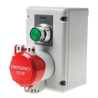 Craig & Derricott Push Button Control Station SPDT, Die Cast Aluminium Enclosure, IP65, Green Red Buttons SSTH/GS/P/F1/MG/CO