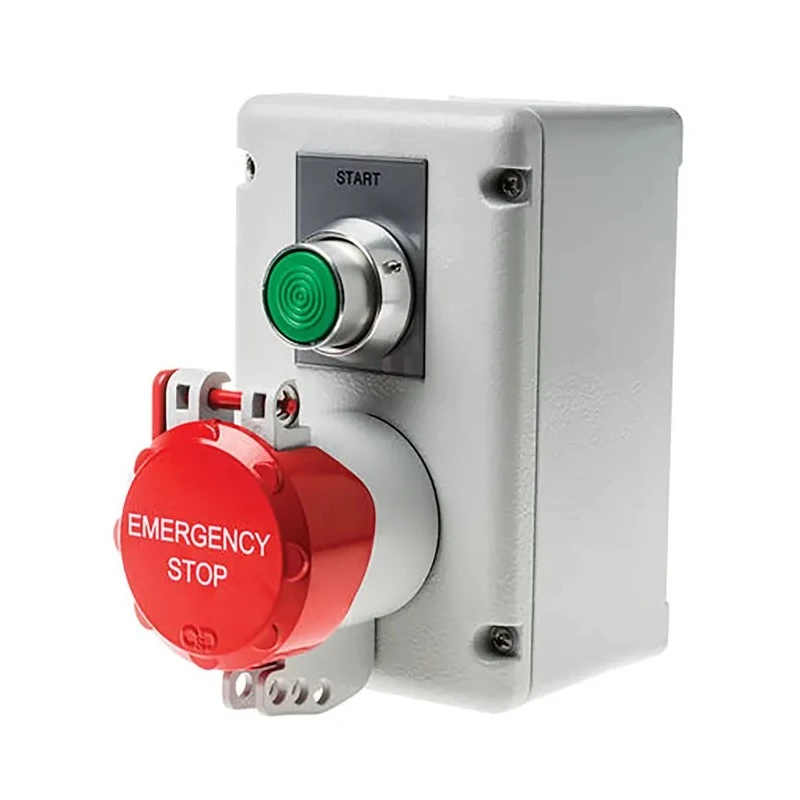Craig & Derricott Push Button Control Station SPDT, Die Cast Aluminium Enclosure, IP65, Green Red Buttons SSTH/GS/P/F1/MG/CO
