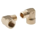 Legris Pneumatic Brass Pipe Fitting 90° Threaded Elbow, Male R 1/2 in to Female G 1/2 in 0144 21 21