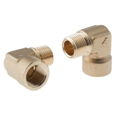 Legris Pneumatic Brass Pipe Fitting 90° Threaded Elbow, Male R 1/2 in to Female G 1/2 in 0144 21 21