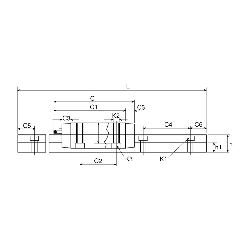 Igus T Series Linear Guide Rail 25 mm Width 300 mm Length TS-01-25-300