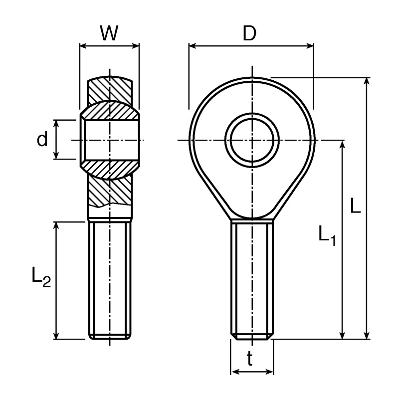Igus M20 Male Igumid G Rod End Metric, 20mm Bore KARM-20 F
